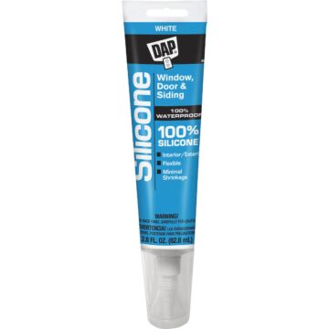 DAP Window, Door, & Siding Silicone Sealant (White) 2.8 oz