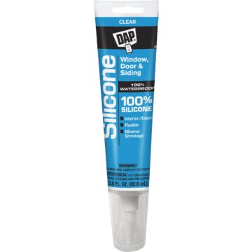DAP Window, Door, & Siding Silicone Sealant (Clear) 2.8 oz
