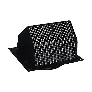 Steel Black 6 in Round Duct Wall Cap