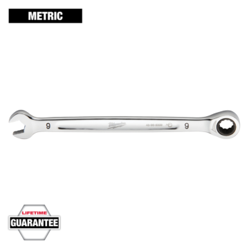 Milwaukee 9mm Metric Ratcheting Combination Wrench