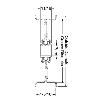 G&G Manufacturing Company 2-3/4" High Speed Flat Idler Pulley, 5/8" Bore
