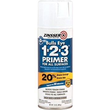 Zinsser Bulls Eye 1-2-3® Primer - 13 oz. Spray - White