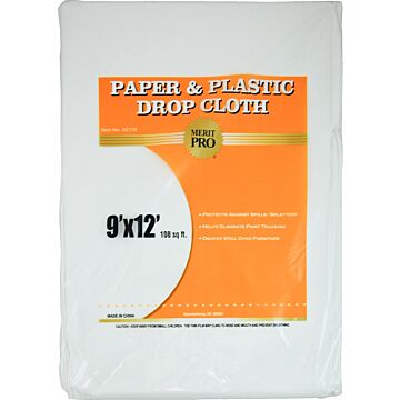 Merit Pro Paper & Plastic 9 x 12 ft Drop Cloth