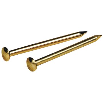 Hillman Anchor Wire 3/4 In. 16 ga 1.5 Oz. Brass Plated Steel Escutcheon Pins