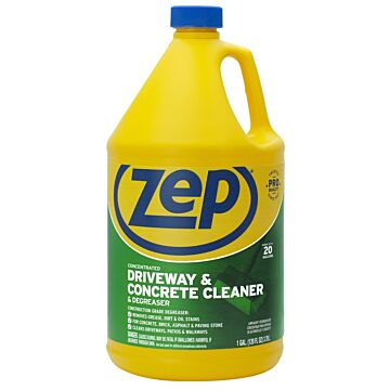 Zep ZUCON128 Concrete and Masonry Cleaner, Liquid, Mild, Characteristic, Clear/Purple, 128 oz, Can