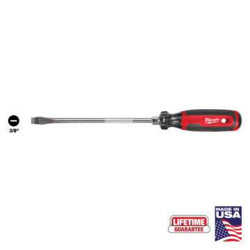 Milwaukee 3/8" Slotted 8" Cushion Grip Screwdriver (USA)