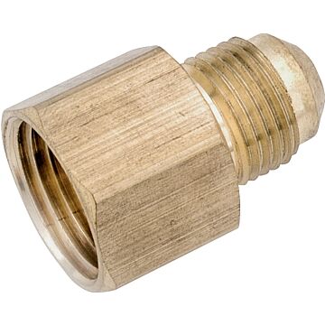 Anderson Metals 754046-0806 Pipe Connector, 1/2 in Flared x 3/8 in FPT, Brass, 750 psi Pressure