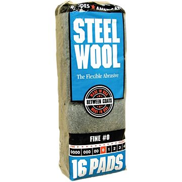 Homax 106603-06 Steel Wool, #0 Grit, Fine, Gray