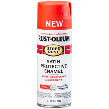 Stops Rust® Spray Paint and Rust Prevention - Protective Enamel Spray Paint - 12 oz. Spray - Satin Fire Red