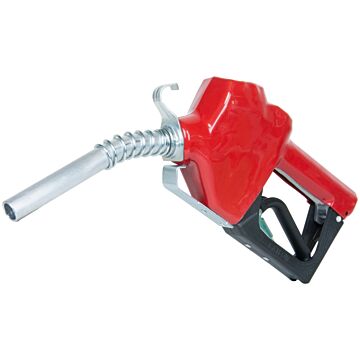 Fill-Rite N075UAU10 Auto-Nozzle with Hook, 3/4 in, FNPT, 2.5 to 14.5 gpm, Aluminum, Red
