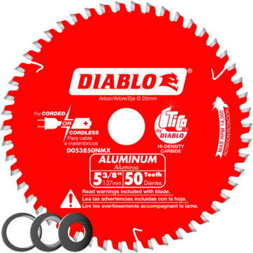 5-3/8 in. x 50 Tooth Aluminum Cutting Saw Blade