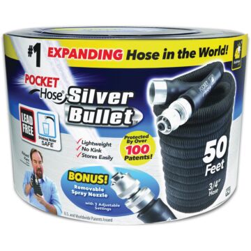 Pocket Hose Silver Bullet 3/4 In. x 50 Ft. Expandable Hose