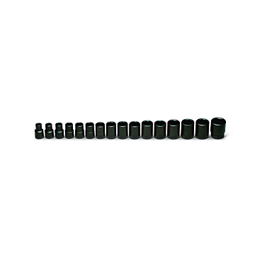 1/2" Drive 16 Piece Set - 6 Point Standard Metric Impact Sockets, 10mm - 27mm