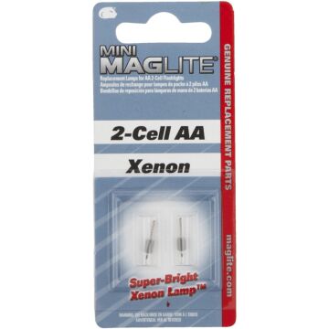 Maglite Mini Xenon 3V Replacement Flashlight Bulb (2-Pack)