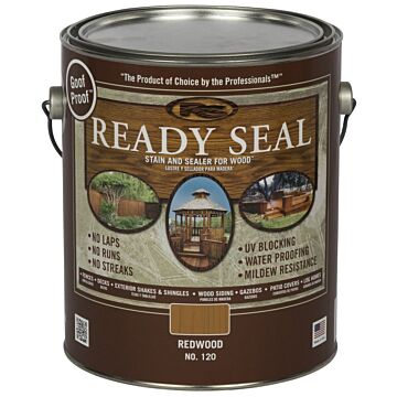 Ready Seal 120 Stain and Sealer, Redwood, 1 gal, Can