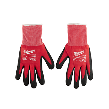 Cut Level 1 Nitrile Dipped Gloves - L