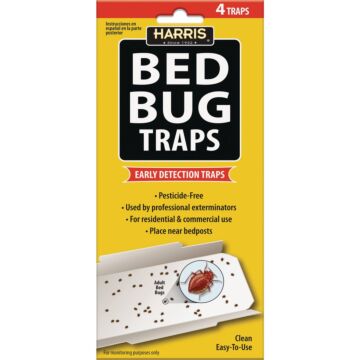 Harris Natural Glue Bedbug Trap For Floors (4-Pack)