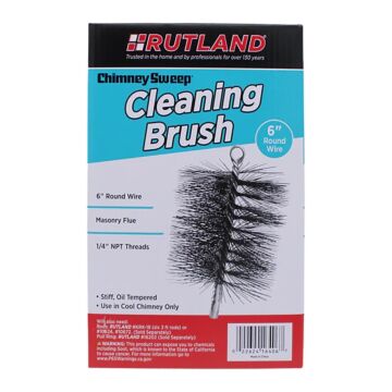 Rutland 16406 Chimney Brush, 10 in L, 6 in Dia Brush, Metal Trim