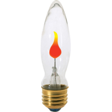 3 Watt CA9 Incandescent; Clear; 1000 Average rated hours; Medium base; 120 Volt; Carded