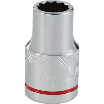 Channellock 1/2 In. Drive 7/16 In. 12-Point Shallow Standard Socket