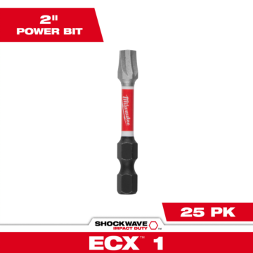 Milwaukee SHOCKWAVE™ Impact Duty 2" ECX™ 1 Power Bits (25 PK)