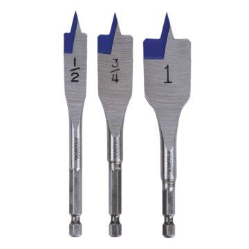 Irwin IRWIN Speebor Blue Groove Spade Bit Set, 3-Piece