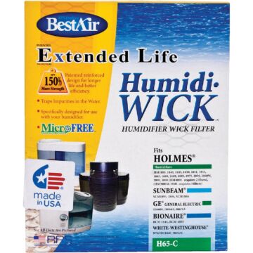 BestAir Extended Life Humidi-Wick H65 Humidifier Wick Filter
