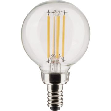 Satco 60W Equivalent Warm White G16.5 Candelabra LED Decorative Light Bulb (2-Pack)