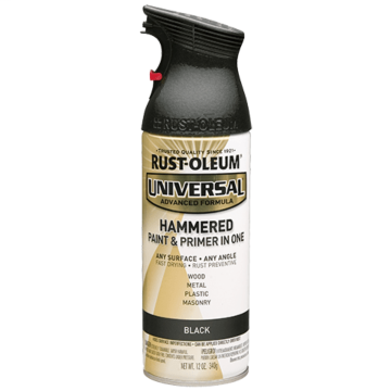 Universal Premium Spray Paint - Hammered Spray Paint - 12 oz. Spray - Black Hammered
