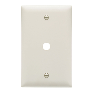Pass & Seymour TradeMaster® 1-Gang Nylon Wall Plate, 0.41-in Round Opening, Box Mounted, Light Almond
