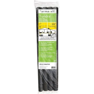 Tundra 1/2 In. Wall Semi-Slit Polyethylene Pipe Insulation Wrap, 1/2 In. x 3 Ft. (4-Pack) Fits Pipe Size 1 In. Copper / 3/4 In. Iron