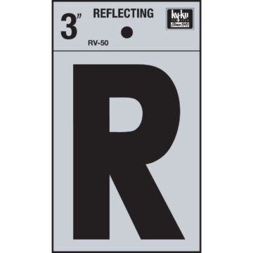 Hy-Ko Vinyl 3 In. Reflective Adhesive Letter, R
