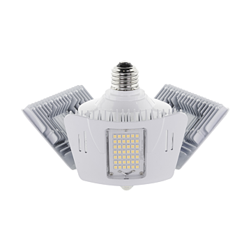 Satco 60 Watt LED Motion Sensor Utility Light 4000K - Medium base - Adjustable Beam Angle - 100-277 Volt