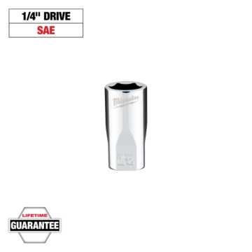 Milwaukee 1/4" Drive 11/32" SAE Socket with FOUR FLAT™ Sides