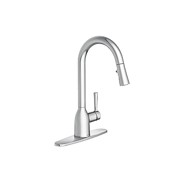 87233 Chrome One-Handle High Arc Pulldown Kitchen Faucet