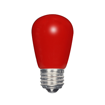 1.4 Watt LED; S14; Ceramic Red; Medium base; 120 Volt; Carded