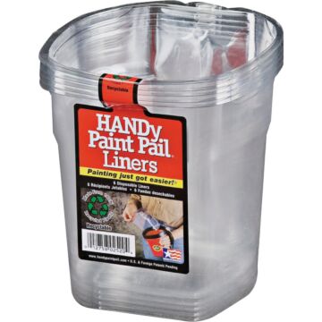 HANDy 1 Qt. Clear Paint Pail Liner (6-Pack)