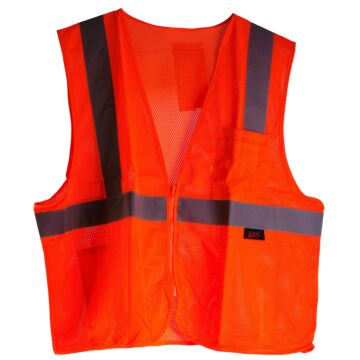 GSS SAFETY® 1002-XL XL 100% Polyester Hi-Vis Orange Safety Vest