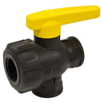 FNPT x FNPT Connection 3 Way Poly Ball Valve