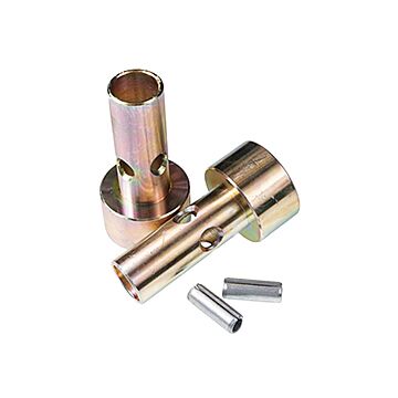 Double HH 1-2 Category Hardened Steel Yellow Zinc Plated Quick Hitch Adapter Kit