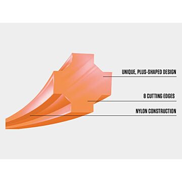 Echo 0.13 in 8 in Nylon Pre-Cut Plus-Shaped Trimmer Line