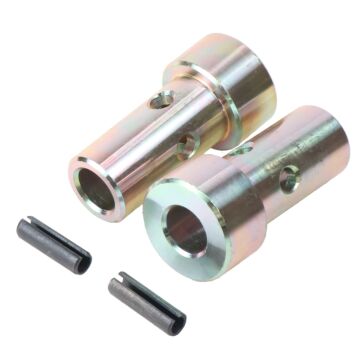 Double HH 1-3 Category Hardened Steel Yellow Zinc Plated Quick Hitch Adapter Kit