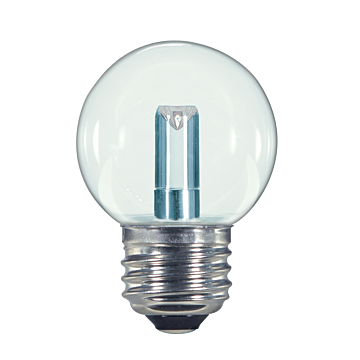Satco 1.4 Watt LED - G16 1/2 - Clear - 2700K - Medium base - 120 Volt - Carded