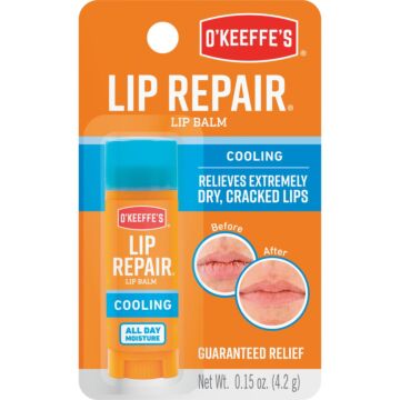 O'Keeffe's Cooling Relief Unflavored Lip Balm, 0.15 Oz.