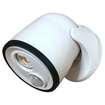 Fulcrum 33001-108 Security Light, LED Lamp, 400 Lumens, White Fixture