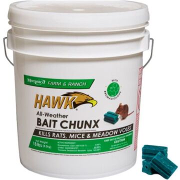 Hawk Motomco Hawk® 31218 Sweet Grain-Like Blue Wax Block All-Weather Bait Chunx