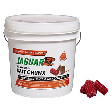 Jaguar Motomco Jaguar® 31418 Extruded Block Loose Pellet Red All-Weather Bait Chunx