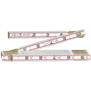 Lufkin 6' x 5/8" Engineer's Scale Wood Rule Red End®