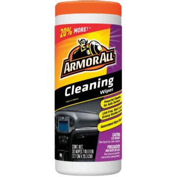 Armor All Unscented 7 In. x 8 In. Multi-Purpose Cleaning Wipes (30-Count)