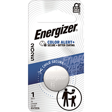 Energizer 2025 Batteries (1 Pack), 3V Lithium Coin Batteries